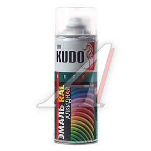 Изображение 1, KU-03000 Краска красная огненная RAL3000 аэрозоль 520мл KUDO