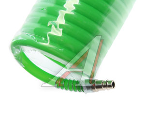 Изображение 3, RF-1208-15Green Шланг пневматический витой 12х8мм 15м полиуретановый с быстроразъемами ROCKFORCE