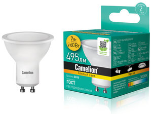 Изображение 1, LED5-GU10/845/GU10 Лампа светодиодная GU10 5W (50W) 220V холодный Ultra CAMELION