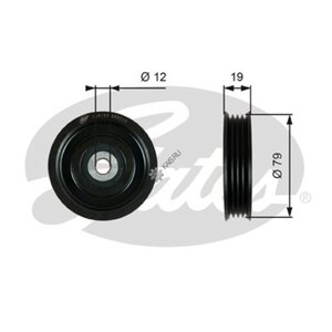 Изображение 2, T39184 Ролик приводного ремня NISSAN Navara (05-) натяжителя кондиционера GATES