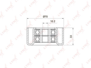 Изображение 1, PB7033 Ролик приводного ремня TOYOTA Land Cruiser Prado (J150) (09-) обводной LYNX