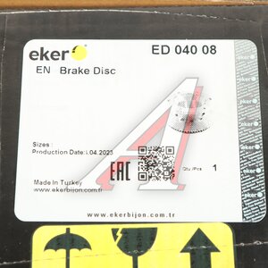 Изображение 7, ED04008 Диск тормозной RENAULT Midlum (1шт.) EKER