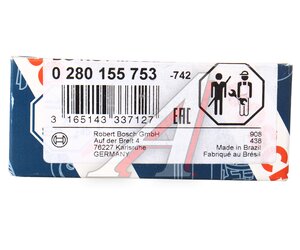 Изображение 5, 0280155753 Форсунка MERCEDES A (W168) топливная BOSCH