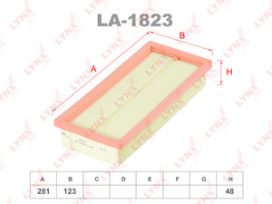 Изображение 1, LA1823 Фильтр воздушный FIAT Panda (03-) (1.1/1.2) LYNX