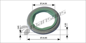 Изображение 1, 100.559 Кольцо уплотнительное SCANIA пробки сливной MANSONS