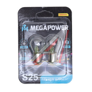 Изображение 1, 370-33-056 Лампа 12V P21W BA15s блистер (2шт.) Standart MEGAPOWER