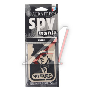 Изображение 1, 23098 Ароматизатор подвесной картонный (black) Spy Mania AURA FRESH