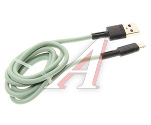 Изображение 1, NB-Q166 Green Кабель iPhone (5-) 5A 1м зеленый XO