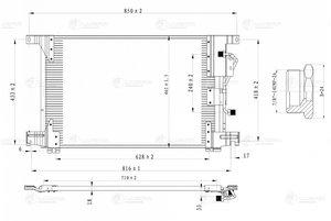 Изображение 3, LRAC1570 Радиатор кондиционера MERCEDES Actros (96-) LUZAR