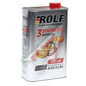 Изображение 1, 322550 Масло моторное 3-SYNTHETIC A3/B4 5W30 синт.1л ROLF