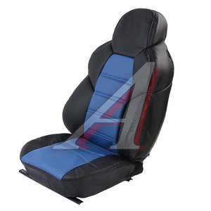 Изображение 1, TAI-1305/1315 BK/BL (11предм.) Авточехлы универсальные экокожа черно-синие Taipan Brevon PANDORA-A