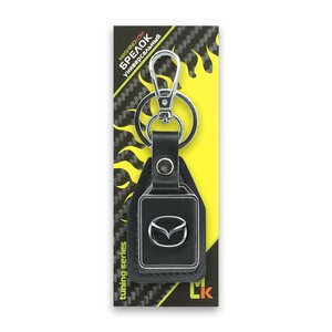 Изображение 2, BKN 012 Брелок "MAZDA" черный,  металл,  кожа MASHINOKOM