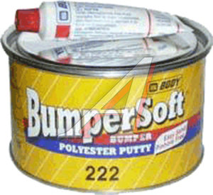 Изображение 1, 2220200001 Шпатлевка по пластику BUMPERSOFT 222 черная 1кг BODY
