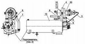 Изображение 2, ПЖД600-1015008-А Подогреватель предпусковой МАЗ-537, БЕЛАЗ-540 50000Ккал/ч дизель ШААЗ