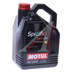 Изображение 2, 101575 Масло моторное SPECIFIC 505.01 5W40 синт.5л MOTUL