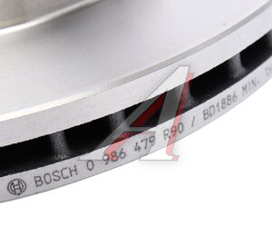 Изображение 6, 0986479R90 Диск тормозной NISSAN Maxima (00-), Primera (P12) передний (1шт.) BOSCH