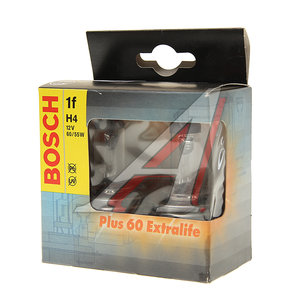 Изображение 1, 1987301070 Лампа 12V H4 60/55W P43t +60% (2шт.) Pure Light BOSCH