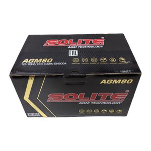 Изображение 5, 6СТ80(0) AGM80L Аккумулятор SOLITE AGM 80А/ч обратная полярность
