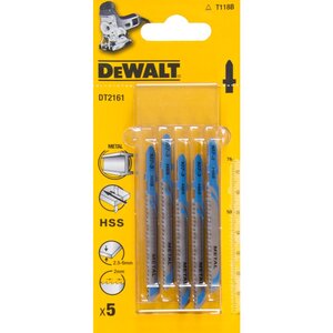 Изображение 1, DT2161-QZ Пилка для лобзика набор 5шт. металл 76мм DEWALT