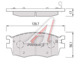 Изображение 1, S1K01N Колодки тормозные KIA Rio 3 (05-) передние (4шт.) FRIXA