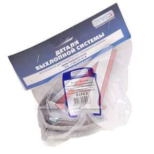 Изображение 4, 51FG3 Фланец выхлопной системы d=51мм 2шт. (прокладка, комплект крепежа) треугольный TRANSMASTER