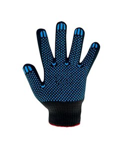 Изображение 2, ПТ-Т5Ч Перчатки х/б 5-и нит. 10 класс ПВХ точка черные