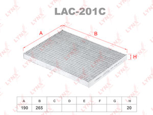 Изображение 1, LAC201C Фильтр воздушный салона NISSAN Qashqai (J10E), X-Trail (T31) LYNX