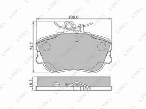 Изображение 2, BD5303 Колодки тормозные MERCEDES C (W202) передние (4шт.) LYNX