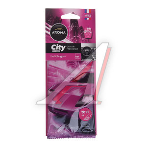 Изображение 1, 92670 Ароматизатор подвесной пластина (bubble gum) "City" AROMA CAR