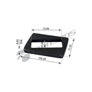 Изображение 1, 300.099 Пластина BPW рессорного пальца регулировочная (104х72х8мм) MANSONS