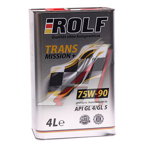 Изображение 1, 322309 Масло трансмиссионное Transmission plus GL-4/5 75W90 синт.4л ROLF