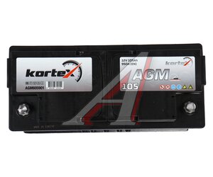 Изображение 3, 6СТ105(0) AGM605901 Аккумулятор KORTEX AGM 105А/ч обратная полярность