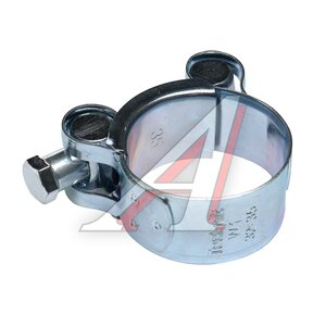 Изображение 1, W1-32-35-S Хомут силовой d=032-035 (33) оцинкованная сталь W1 TECHNIK