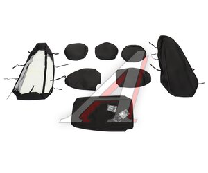 Изображение 3, 222418060606 Авточехлы KIA K5 (20-) экокожа черные комплект CARFASHION