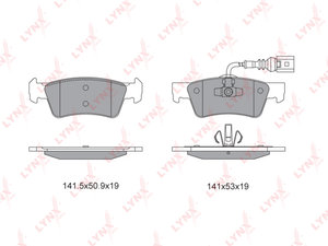 Изображение 1, BD8039 Колодки тормозные VW Touareg (06-10) задние (4шт.) LYNX
