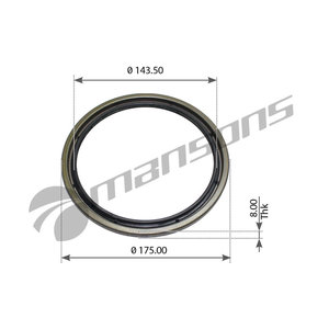 Изображение 4, 700.286 Сальник КАМАЗ-5490 MERCEDES Actros, Axor ступицы задней (145x175x8мм) MANSONS