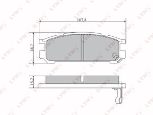 Изображение 1, BD7109 Колодки тормозные SUBARU Impreza (94-97), Legacy задние (4шт.) LYNX