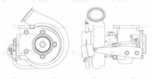 Изображение 5, LAT0734 Турбокомпрессор CUMMINS 6ISBe модель HE351W LUZAR