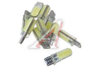Изображение 1, 070212CW Лампа светодиодная 12V W5W T10 W2.1x9.5d 6000K 2 COB 5050 силикон White MEGA ELECTRIC