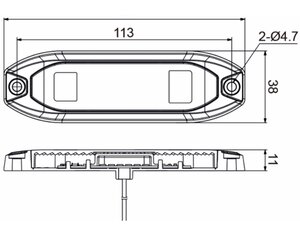 Изображение 4, 370-26-003 Фонарь габаритный красный светодиодный 12/24V MEGAPOWER