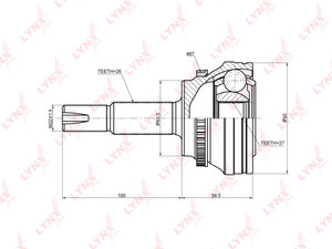 Изображение 1, CO3691A ШРУС наружный TOYOTA Camry (01-06) комплект LYNX