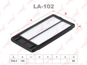 Изображение 1, LA102 Фильтр воздушный NISSAN Qashqai (J11) LYNX
