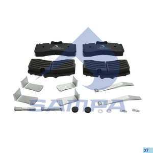 Изображение 1, 096.941-01 Колодки тормозные BPW дисковые (211x115x30) (4шт.) SAMPA