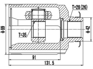 Изображение 1, Z88984R ШРУС внутренний HYUNDAI Santa Fe (13-) правый ZIKMAR