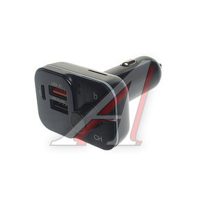 Изображение 1, BCC09 black Устройство зарядное в прикуриватель с трансмиттером (bluetooth, hands free) черное XO