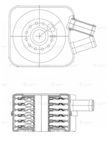 Изображение 2, LOC1868 Радиатор масляный VW AUDI SEAT SKODA LUZAR