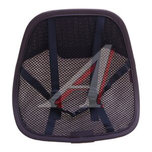 Изображение 2, 41589 Подушка поясничная экокожа-велюр черная Vibe CARFASHION