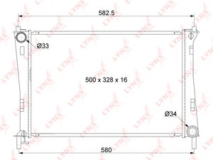 Изображение 3, RB1037 Радиатор FORD Fusion MAZDA 2 LYNX