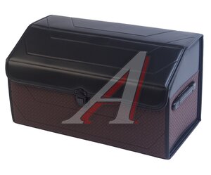 Изображение 1, ZUM3080L Органайзер в багажник 55х30х30см 3D экокожа черно-коричневый PREMIER