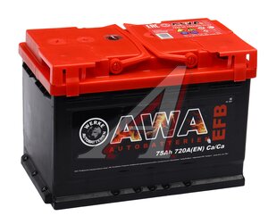 Изображение 1, 6СТ75(0) Аккумулятор AWA EFB 75А/ч обратная полярность